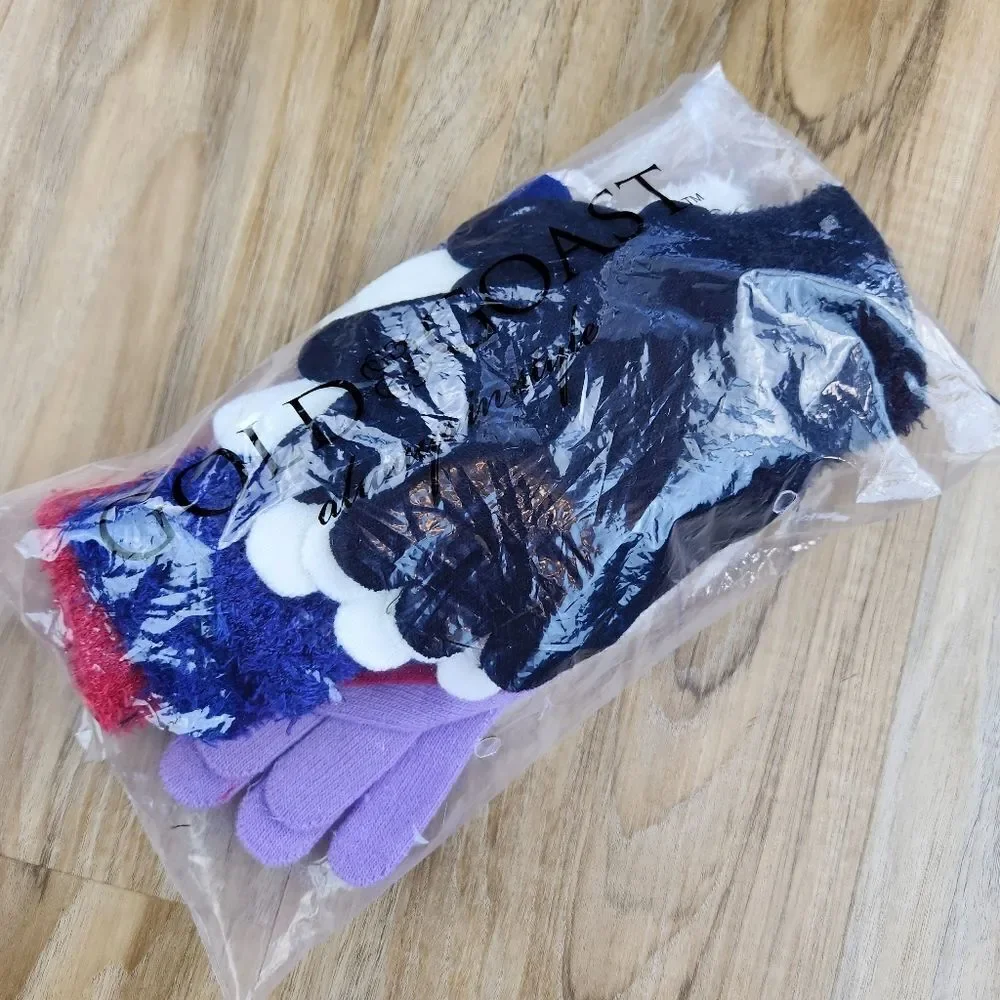💛NWT Multicolored Soft Set of 5 Pairs of Gloves